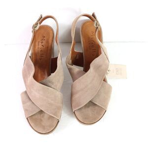 NWT Mariella Cross Over Suede Heeled Sandals Made in Italy size 9